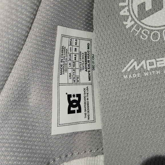 DC Kalis Vulc Mid Skate Scooter Shoe sneaker NWOT - Picture 9 of 9